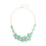 Mint Waterdrop Faceted Bauble Bib Necklace 